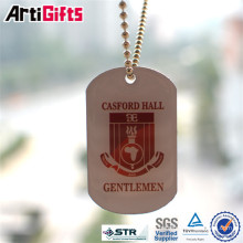 Wholesale cheap custom metal dog tags sublimation with ball chains